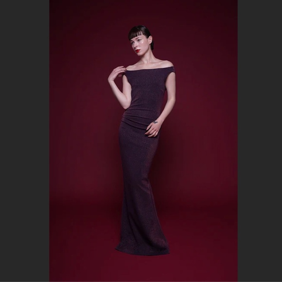 Chiara Boni La Petite Robe rouched black mesh neckline gown 38 - Picture 1 of 11